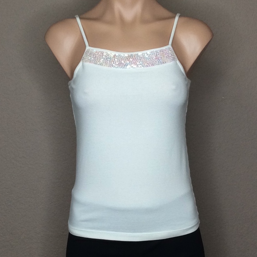 Cherokee Spaghetti Strap Tank Top Sequins 10/12